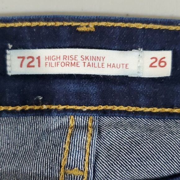 Levi's 721 high rise dark wash skinny jeans - Picture 5 of 8